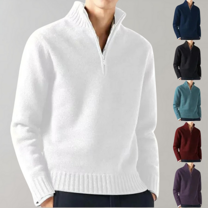 Stilvoller Herrenpullover mit Halb-Reißverschluss - Ethan