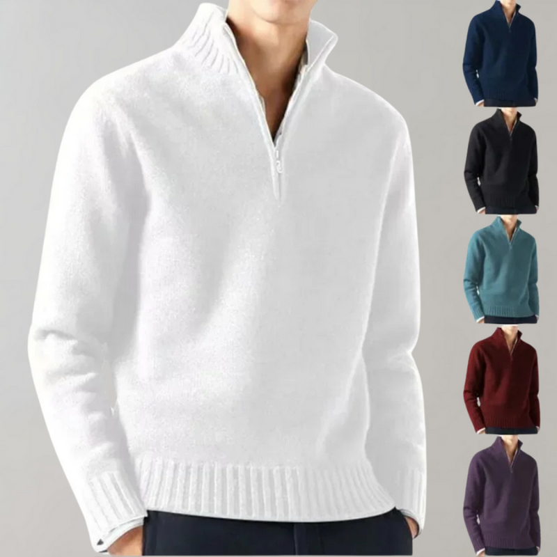 Stilvoller Herrenpullover mit Halb-Reißverschluss - Ethan