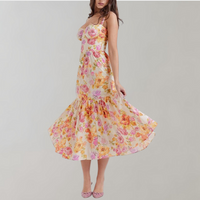 Geblümtes ausgestelltes Midikleid – Mireille