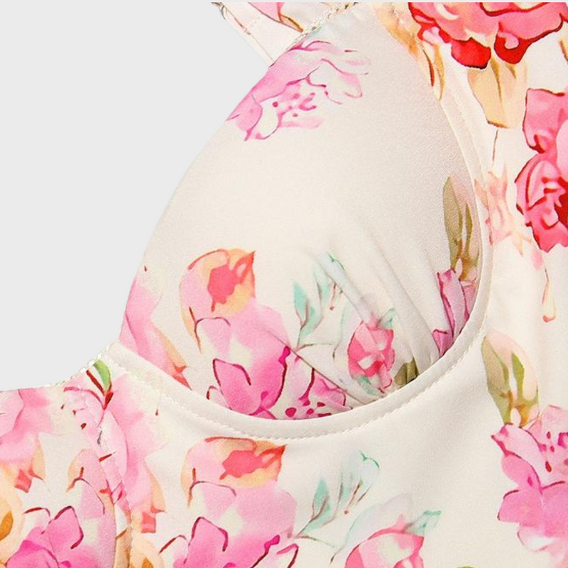 Geblümtes ausgestelltes Midikleid – Mireille