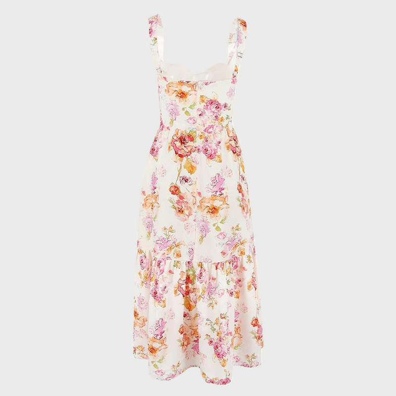 Geblümtes ausgestelltes Midikleid – Mireille
