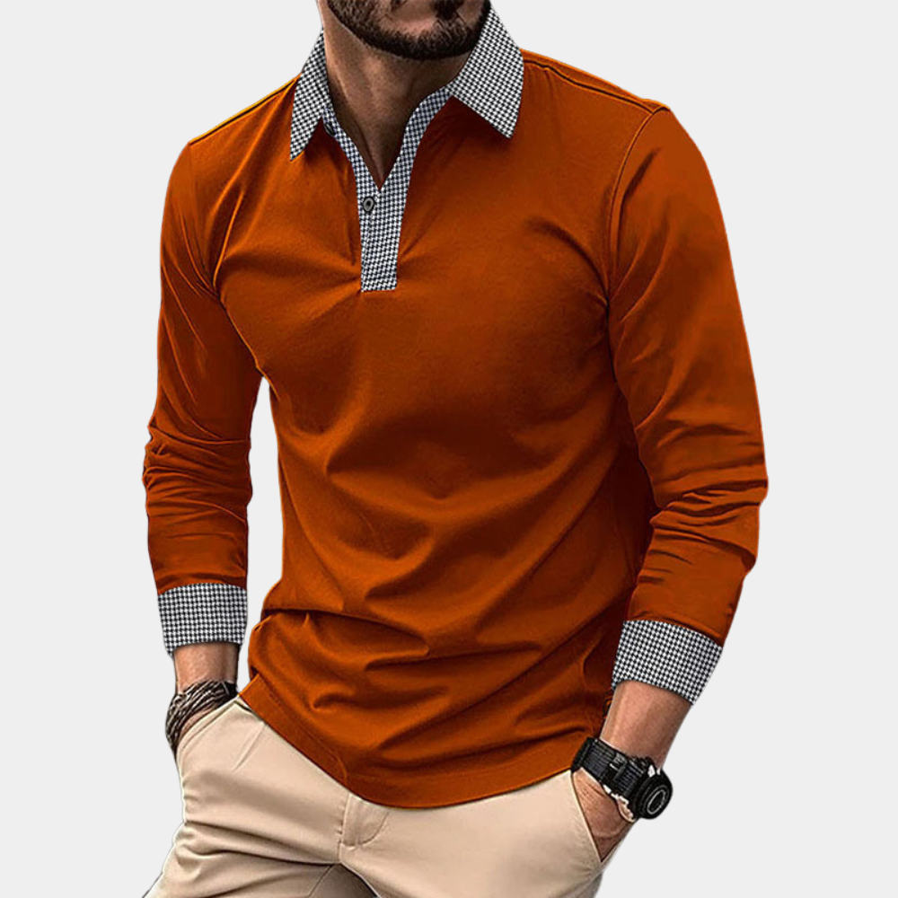 Casual Herenpolo met Lange Mouwen - Finn