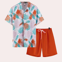 Herren zweiteiliges hawaiianisches Sommer-Set – Kairos