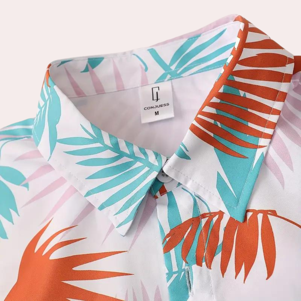 Herren zweiteiliges hawaiianisches Sommer-Set – Kairos