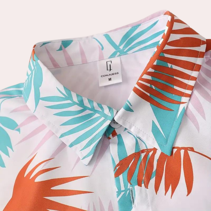 Herren zweiteiliges hawaiianisches Sommer-Set – Kairos