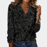 Louaya - Elegantes Damenshirt mit Glitzereffekt