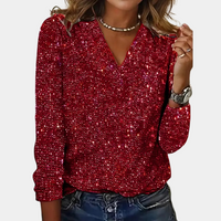 Louaya - Elegantes Damenshirt mit Glitzereffekt