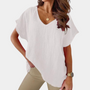 Legeres Damen-T-Shirt mit V-Ausschnitt – Yuna