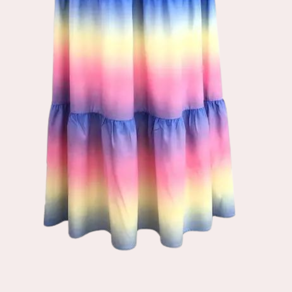 Schulterfreies, mehrlagiges Sommerkleid – Noémie