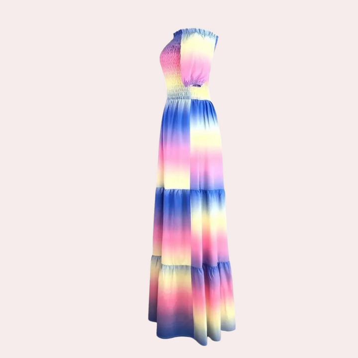 Schulterfreies, mehrlagiges Sommerkleid – Noémie