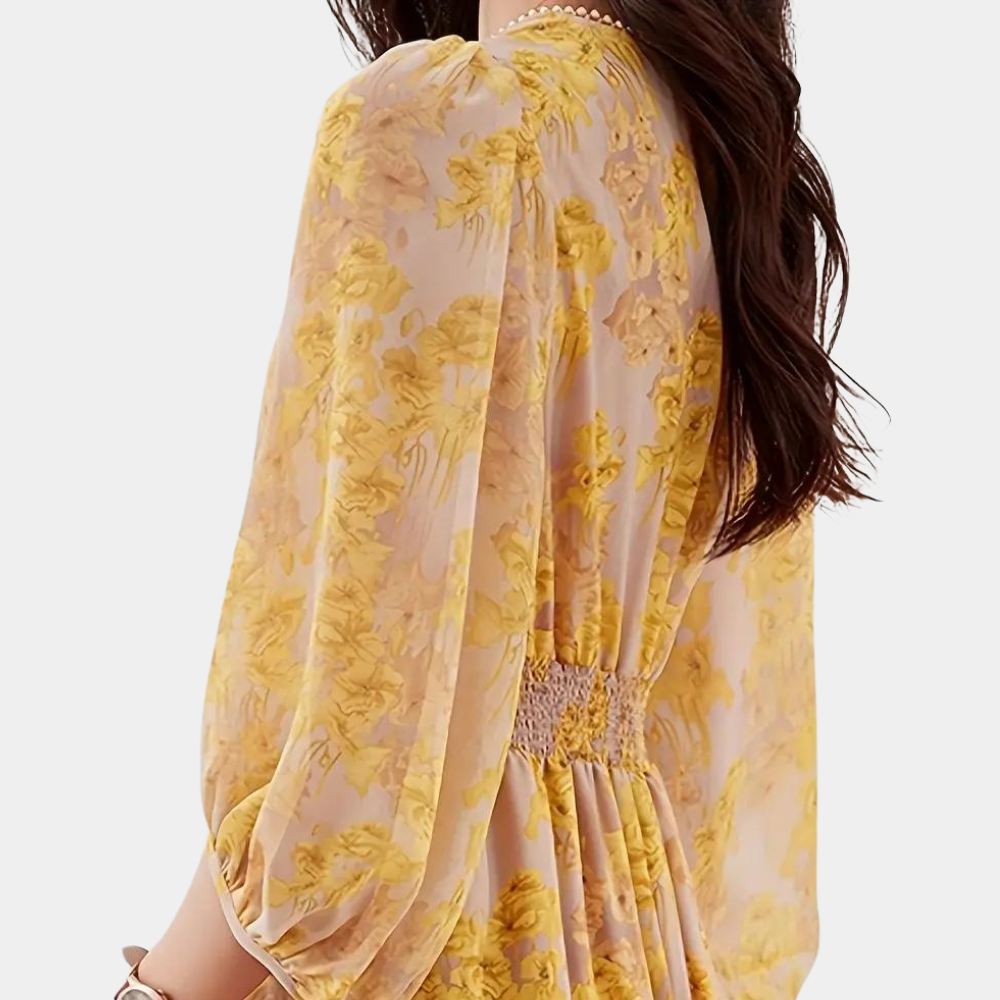 Summer Floral Dress with Stretch Fabric – Maëlle