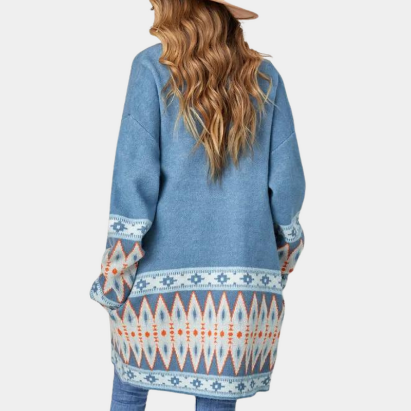 Damen Boho Strick-Cardigan aus weichen Materialien – Selina