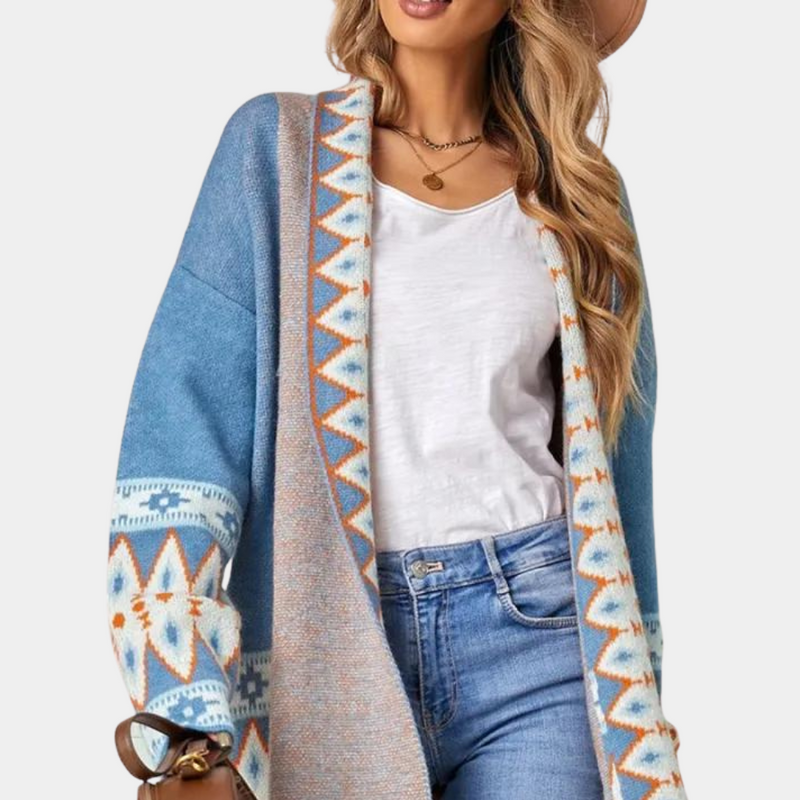 Damen Boho Strick-Cardigan aus weichen Materialien – Selina