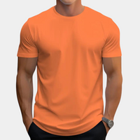 Orange Men's T-Shirt With Round Neck – Jaron