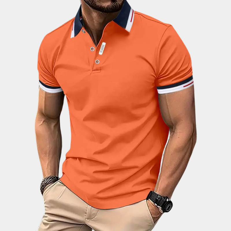 Stilvolles oranges Herren-Poloshirt - Jules