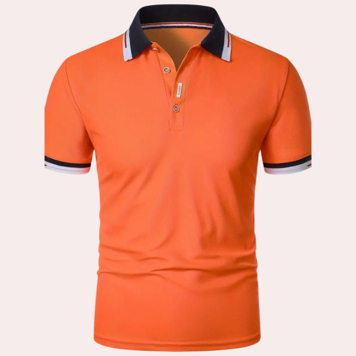 Stilvolles oranges Herren-Poloshirt - Jules