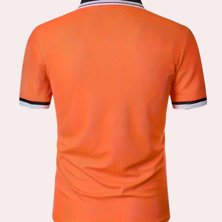 Stilvolles oranges Herren-Poloshirt - Jules