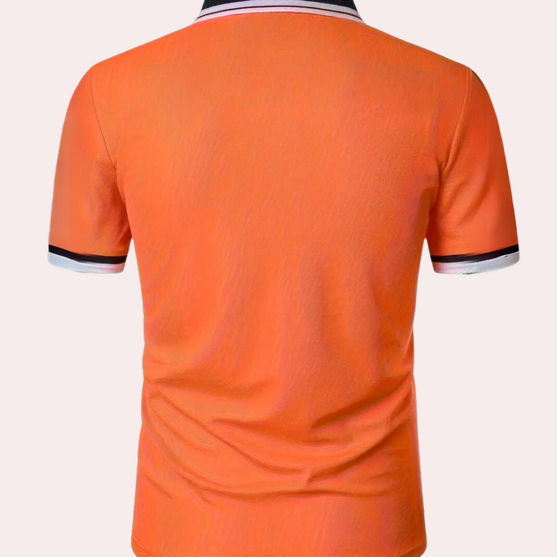 Stilvolles oranges Herren-Poloshirt - Jules