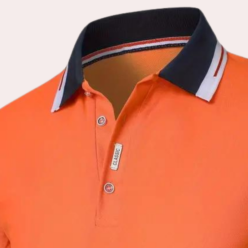Stilvolles oranges Herren-Poloshirt - Jules