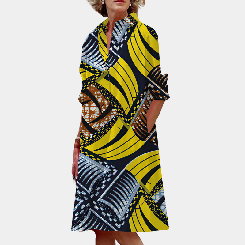 Midikleid mit Print und sommerlicher Passform – Ysolde