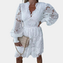 Spitzen-Midikleid mit Blumenmuster – Eliane
