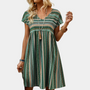 Gestreiftes Sommerkleid aus weichem Stoff – Linae