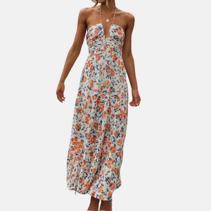 Langes Sommerkleid mit Neckholder – Soraya