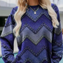 Gestrickter Damenpullover mit Chevron-Muster – Ylva