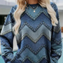 Gestrickter Damenpullover mit Chevron-Muster – Ylva