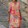 Naomi - Trendiges kurzes Blumenkleid