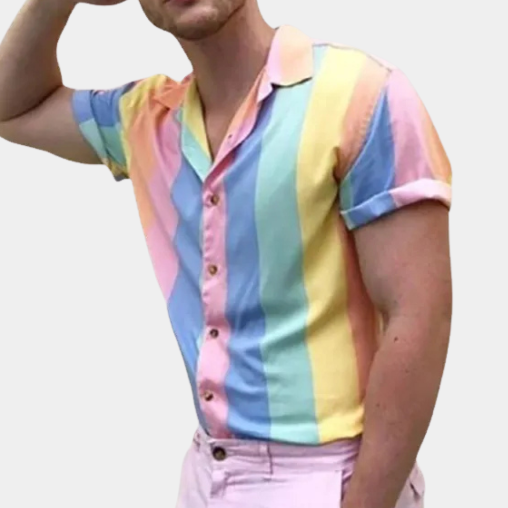 Bunt gestreiftes Hemd für Herren - Lorenzo