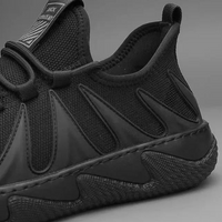Trendy Lichtgewicht en Ademende Herensneakers - Nero