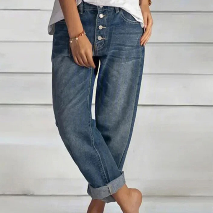 Modische High-Waist-Jeans für Damen - Elvira