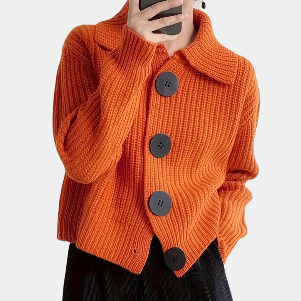 Trendige Orange Damenweste - Romy