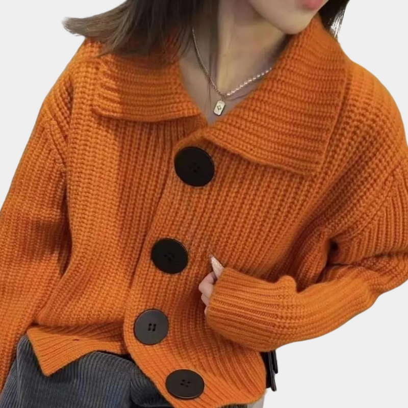 Trendige Orange Damenweste - Romy