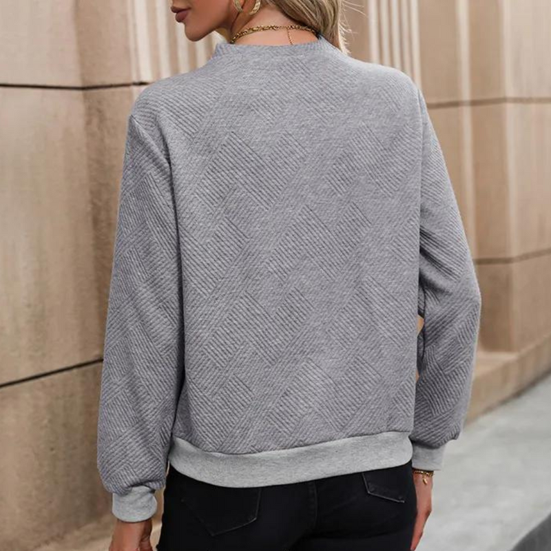 Trendiger Damenpullover mit Akzentknöpfen - Elena