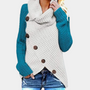 Trendiger Damenpullover mit Einzigartigem Asymmetrischem Knopfdetail - Faye