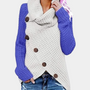 Trendiger Damenpullover mit Einzigartigem Asymmetrischem Knopfdetail - Faye