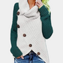 Trendiger Damenpullover mit Einzigartigem Asymmetrischem Knopfdetail - Faye