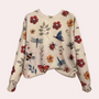 Fröhlicher Damenpullover mit Blumenmuster - Fleur