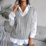 Gestrickter Damen-Spencer mit V-Ausschnitt - Isabelle