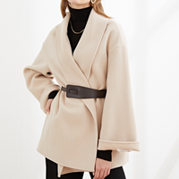 Wool Women's Coat with Belt – Elvira
