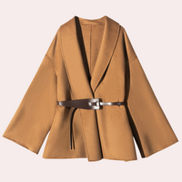 Wool Women's Coat with Belt – Elvira