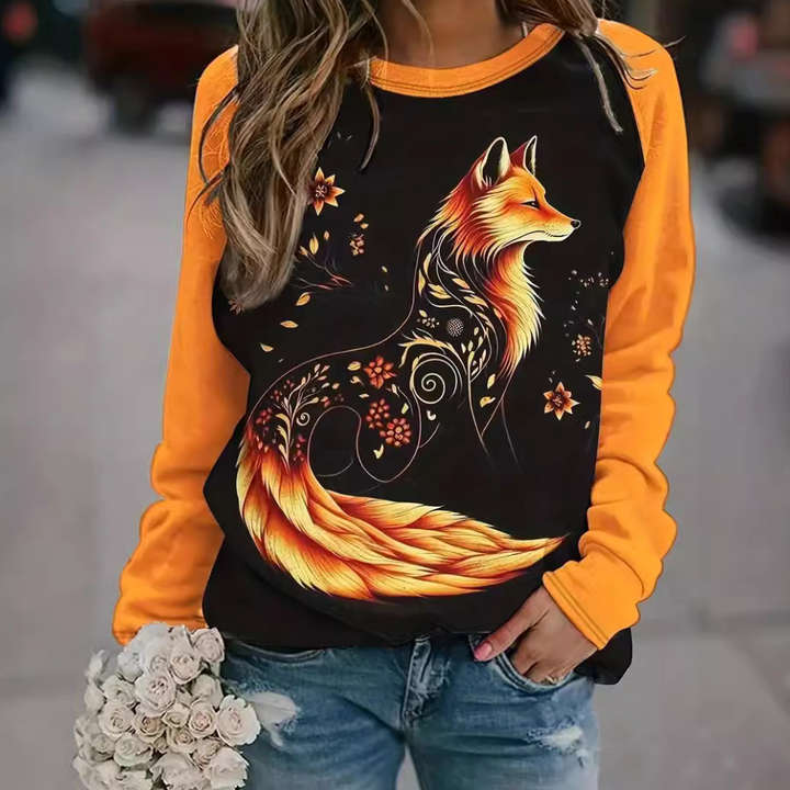 Women's Sweatshirt with Fox Print – Nora