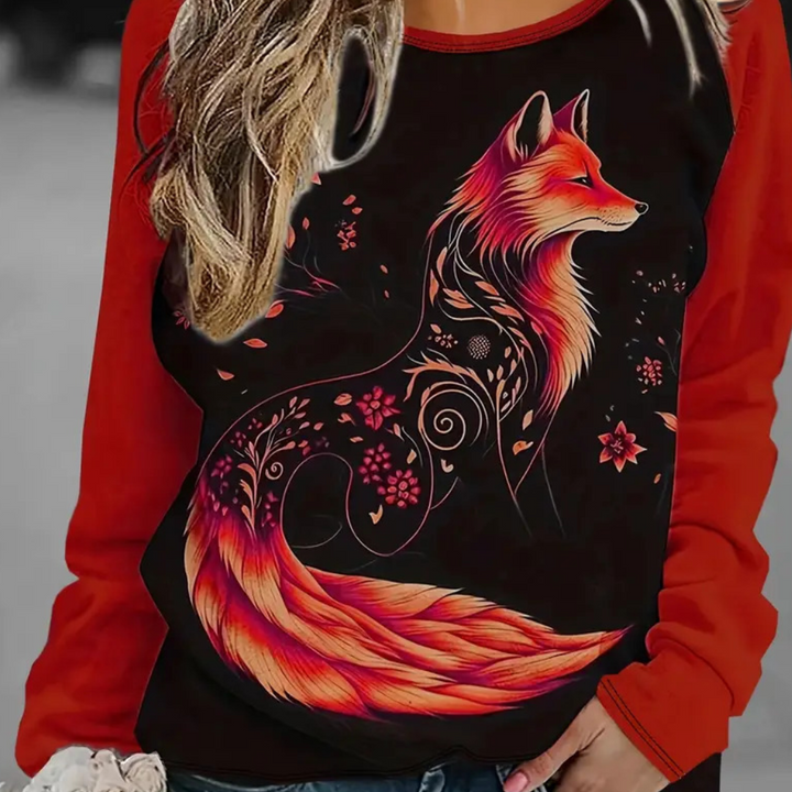 Women's Sweatshirt with Fox Print – Nora