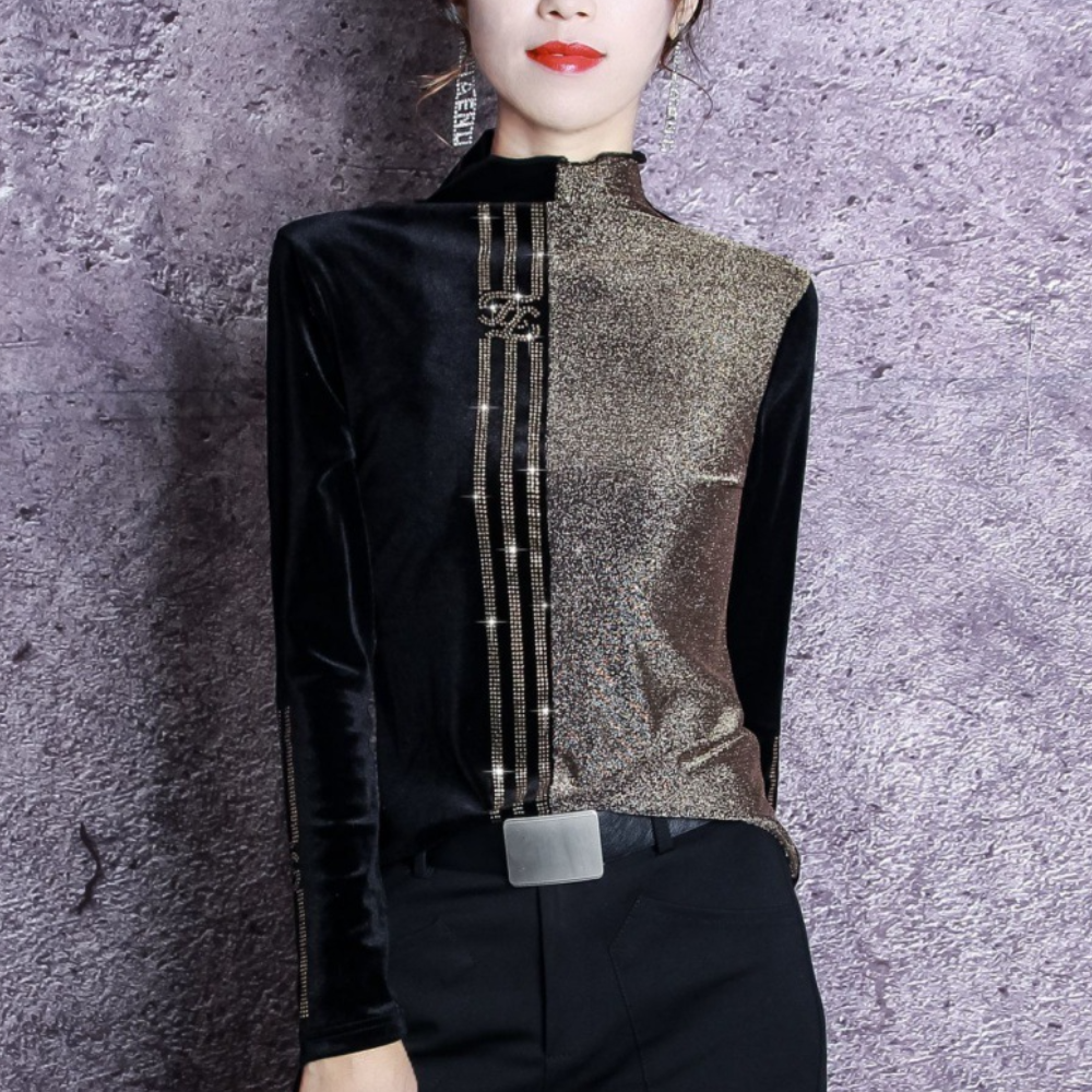 Women's Sweater with High Collar - Elise