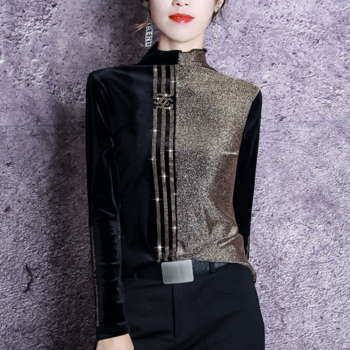 Women's Sweater with High Collar - Elise