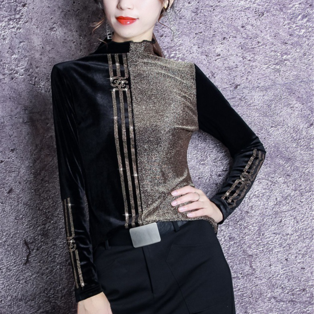 Women's Sweater with High Collar - Elise