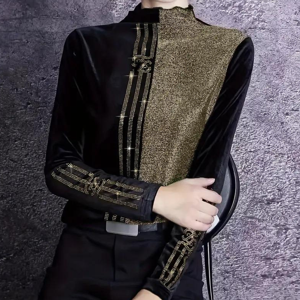 Women's Sweater with High Collar - Elise