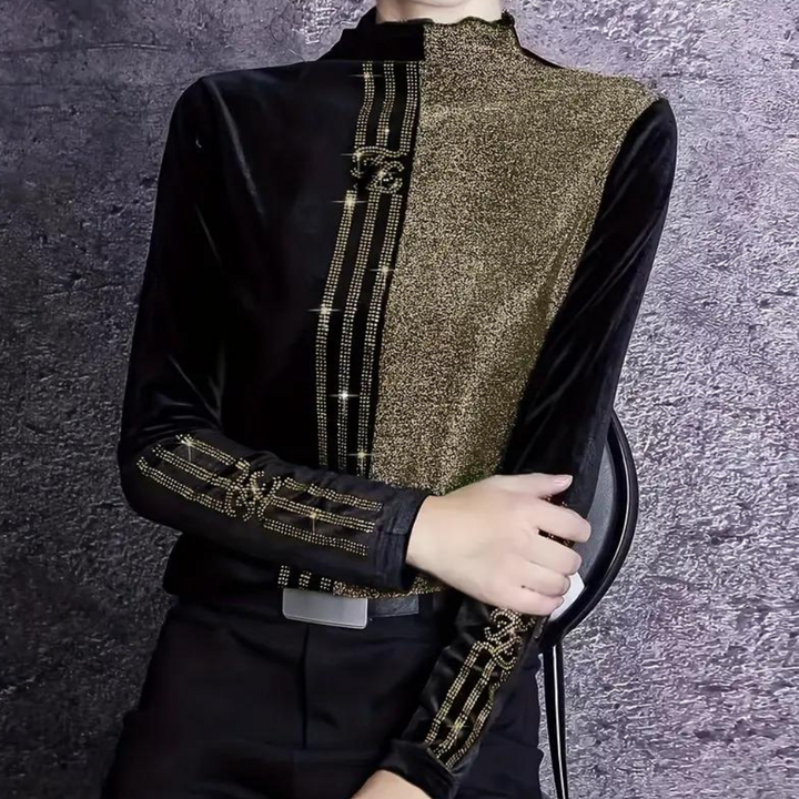 Women's Sweater with High Collar - Elise